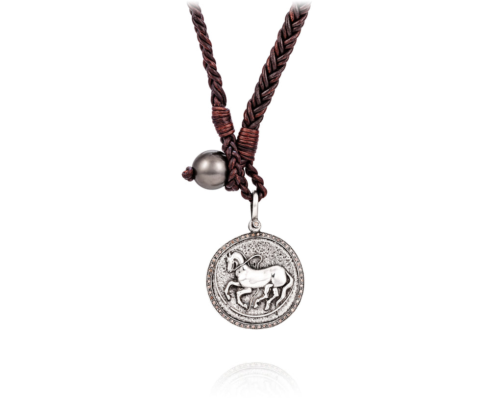 Trojan Dog Tag Necklace  Diamond – Vincent Peach Fine Jewelry