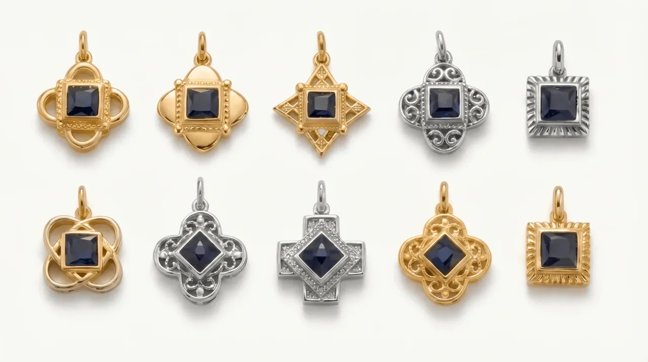 Vincent Peach Nano Bible charms in gold and silver