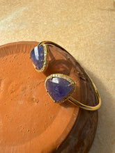 Tanzanite Flex Gold Cuff - Vincent Peach Fine Jewelry