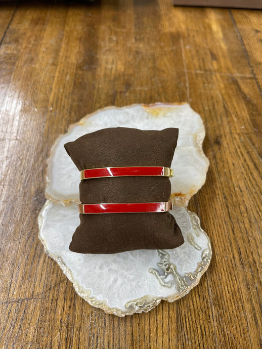 Red Enamel Toulouse Bangle