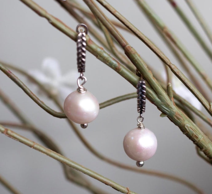 Pink Braided Earrings