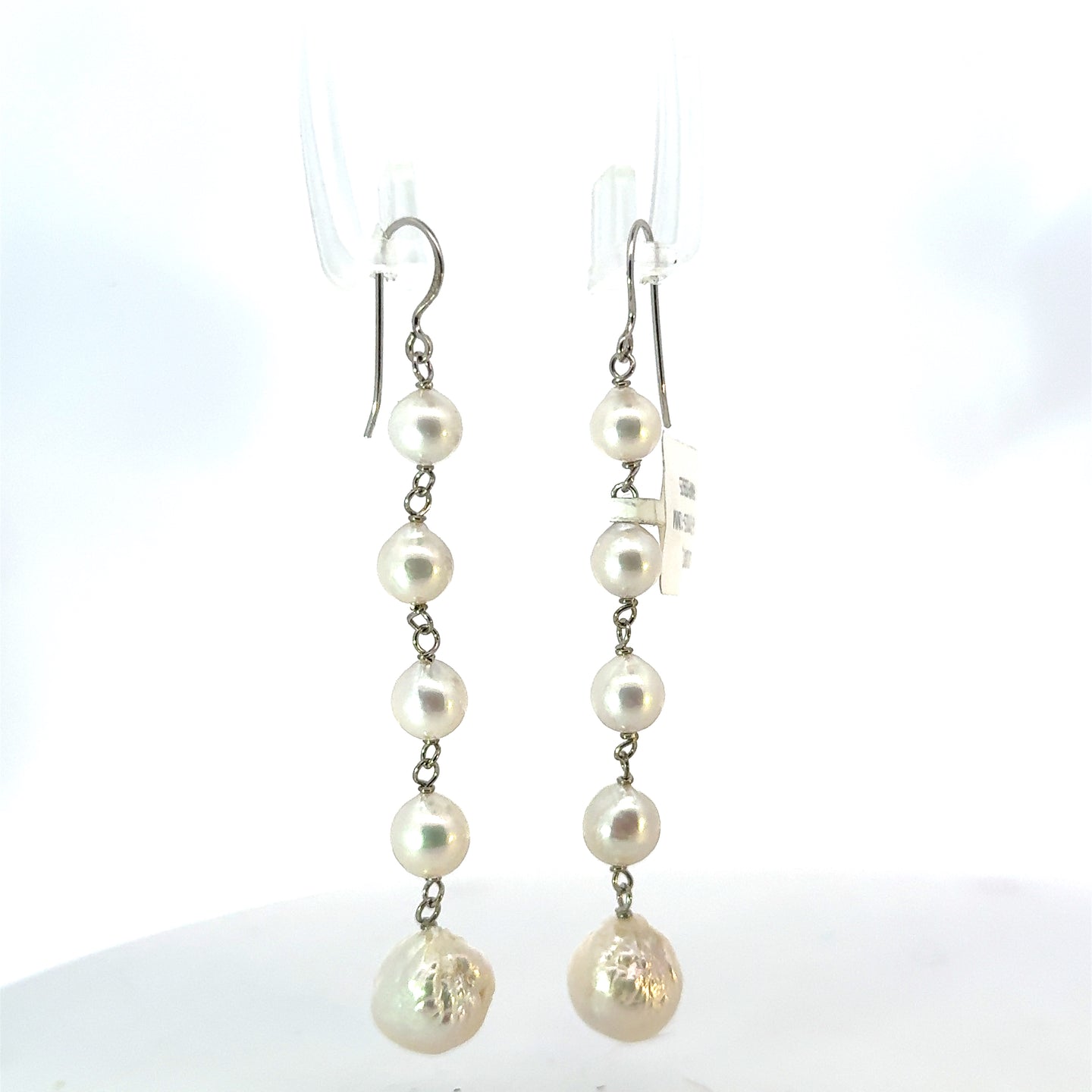 Freshwater Pearl Long Earrings - Vincent Peach Fine Jewelry