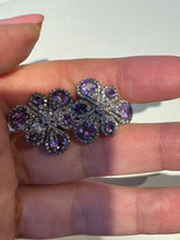 Amethyst Diamond Earrings