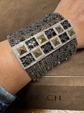 Studded Diamond Mesh Cuff - Vincent Peach Fine Jewelry