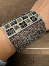 Studded Diamond Mesh Cuff - Vincent Peach Fine Jewelry