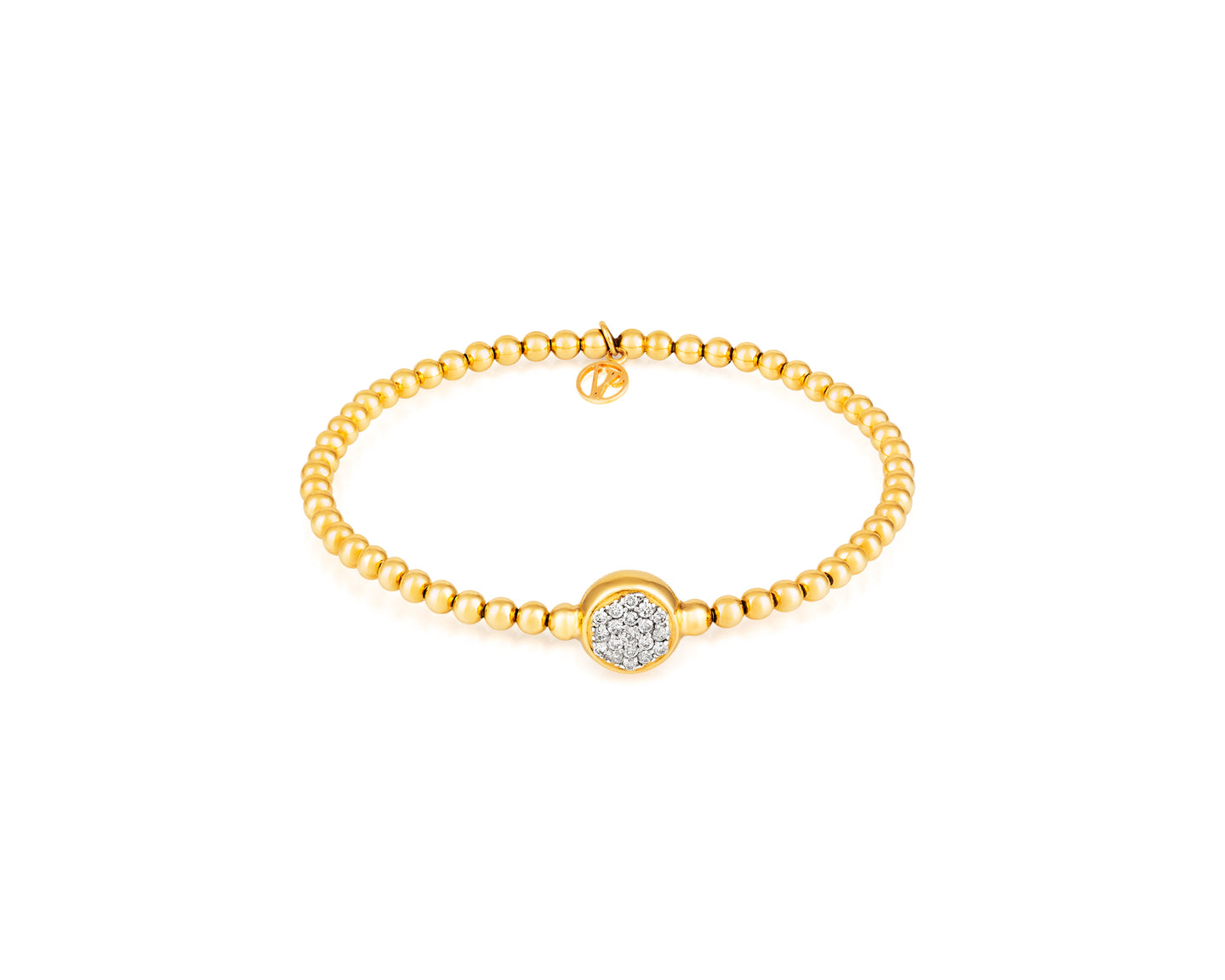 Stirata Bracelet Gold Diamond Round - Vincent Peach Fine Jewelry