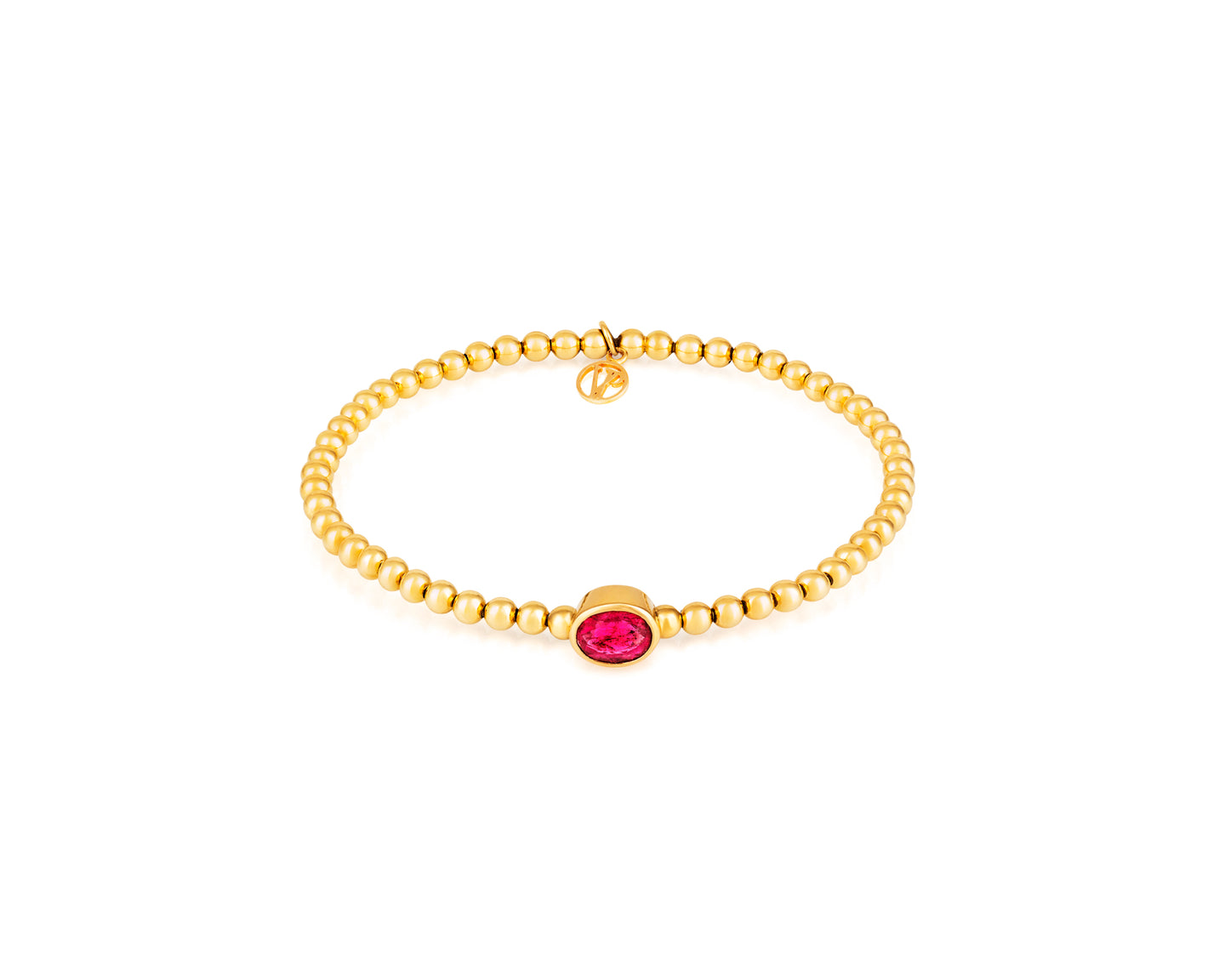 Stirata Bracelet Gold Rubellite Gold - Vincent Peach Fine Jewelry