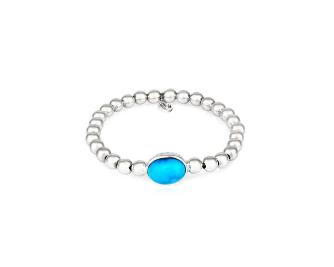 Stirata Silver Bracelet Turquoise - Vincent Peach Fine Jewelry