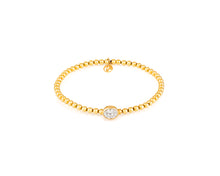 Stirata Oval CVD Diamond 18kt Gold Stretch Bracelet