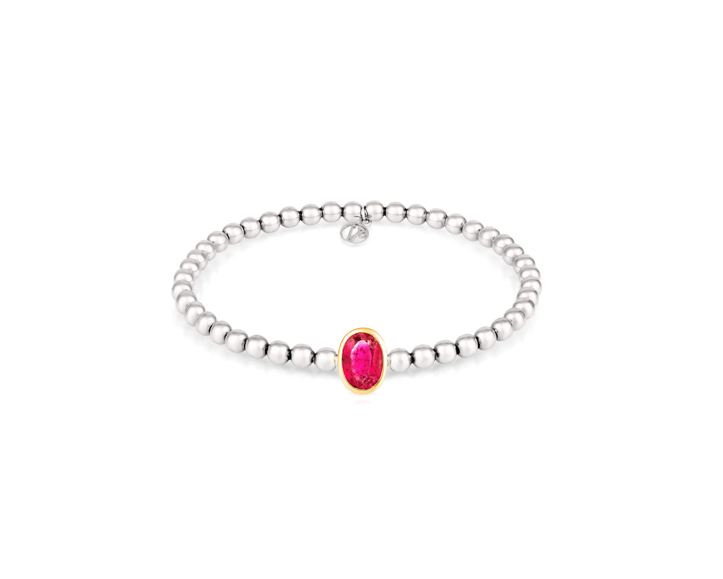 Stirata Bracelet Silver Rubellite - Vincent Peach Fine Jewelry