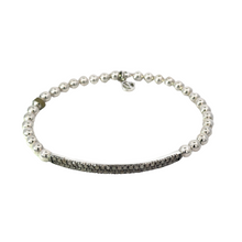 Stirata Silver Diamond Bar Bracelet - Vincent Peach Fine Jewelry