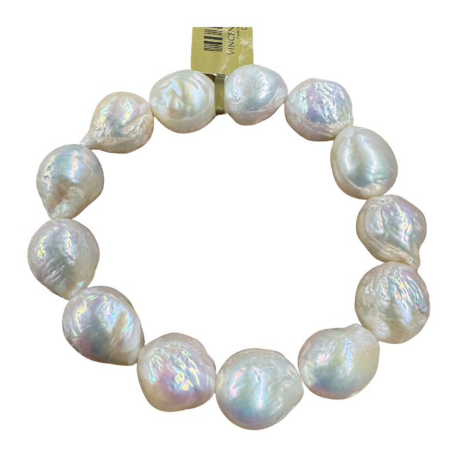 White Fireball Freshwater Pearl Bracelet - Vincent Peach Fine Jewelry