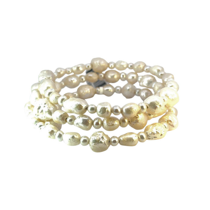 Triple Wrap Freshwater Pearl Bracelet - Vincent Peach Fine Jewelry