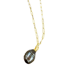 GF Chain Pearl Drop Necklace - Vincent Peach Fine Jewelry