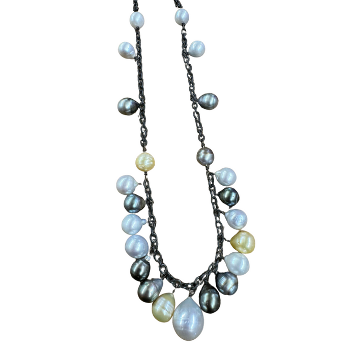 South Sea Multi Pearl Necklace - Vincent Peach Fine Jewelry