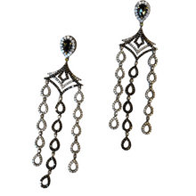 Black Spinal Diamond Earrings - Vincent Peach Fine Jewelry