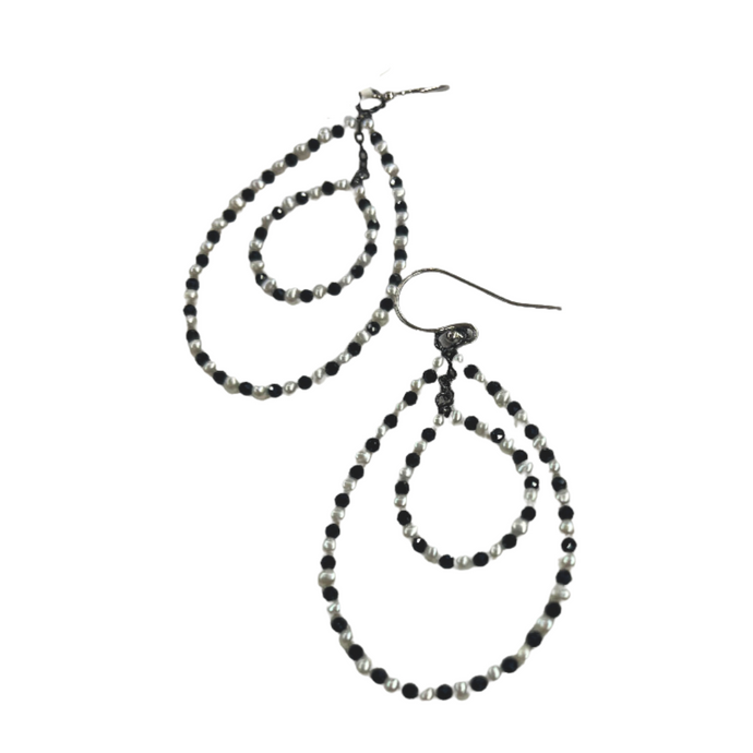 Double Spinel Cfw Drop Earrings - Vincent Peach Fine Jewelry