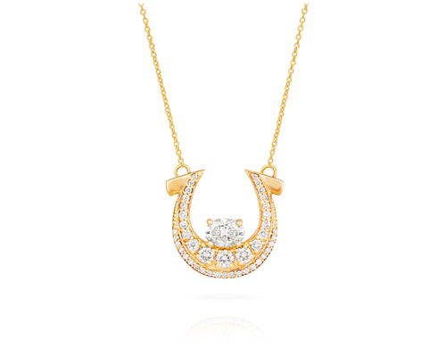 Diamond Horseshoe Necklace - Vincent Peach Fine Jewelry