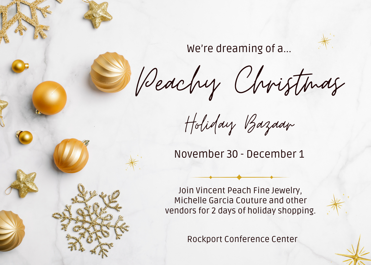 Vincent Peach Holiday Bazaar - VIP Ticket - Vincent Peach Fine Jewelry