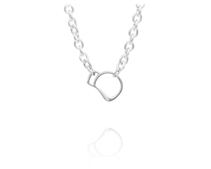 Strict Plain V Necklace Silver